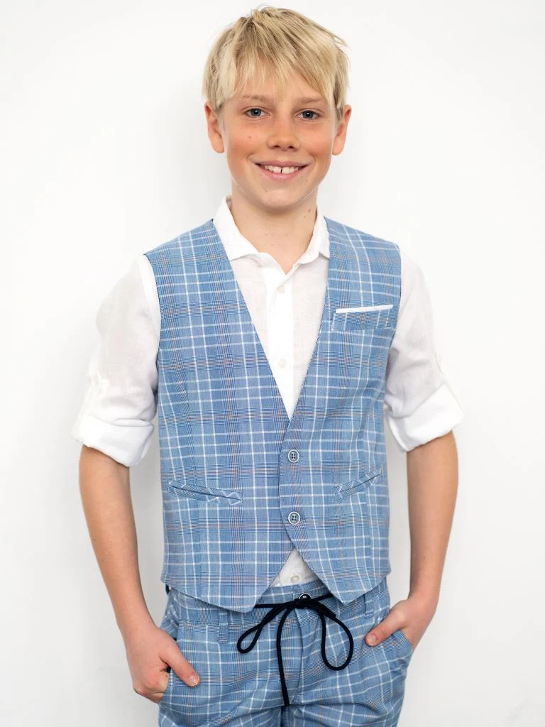 Gilet a quadri da completo