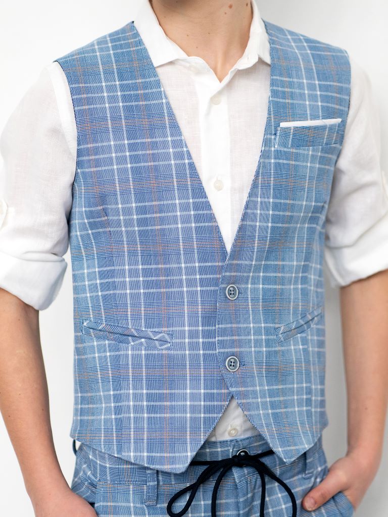 Gilet a quadri da completo - immagine 4