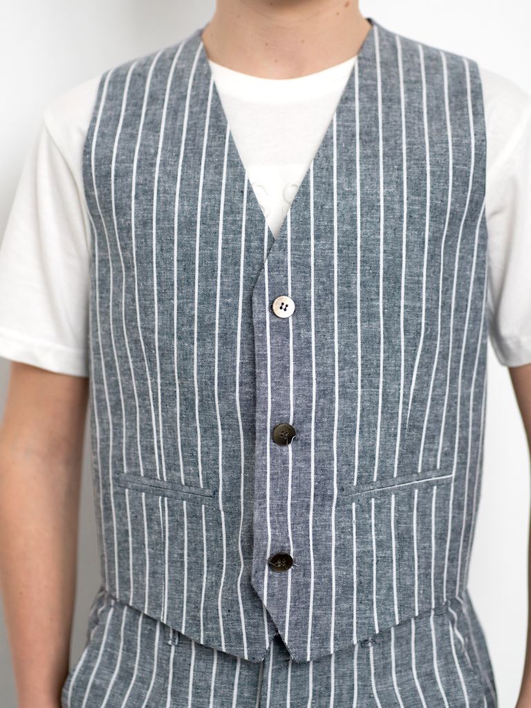Gilet in lino da completo - immagine 4