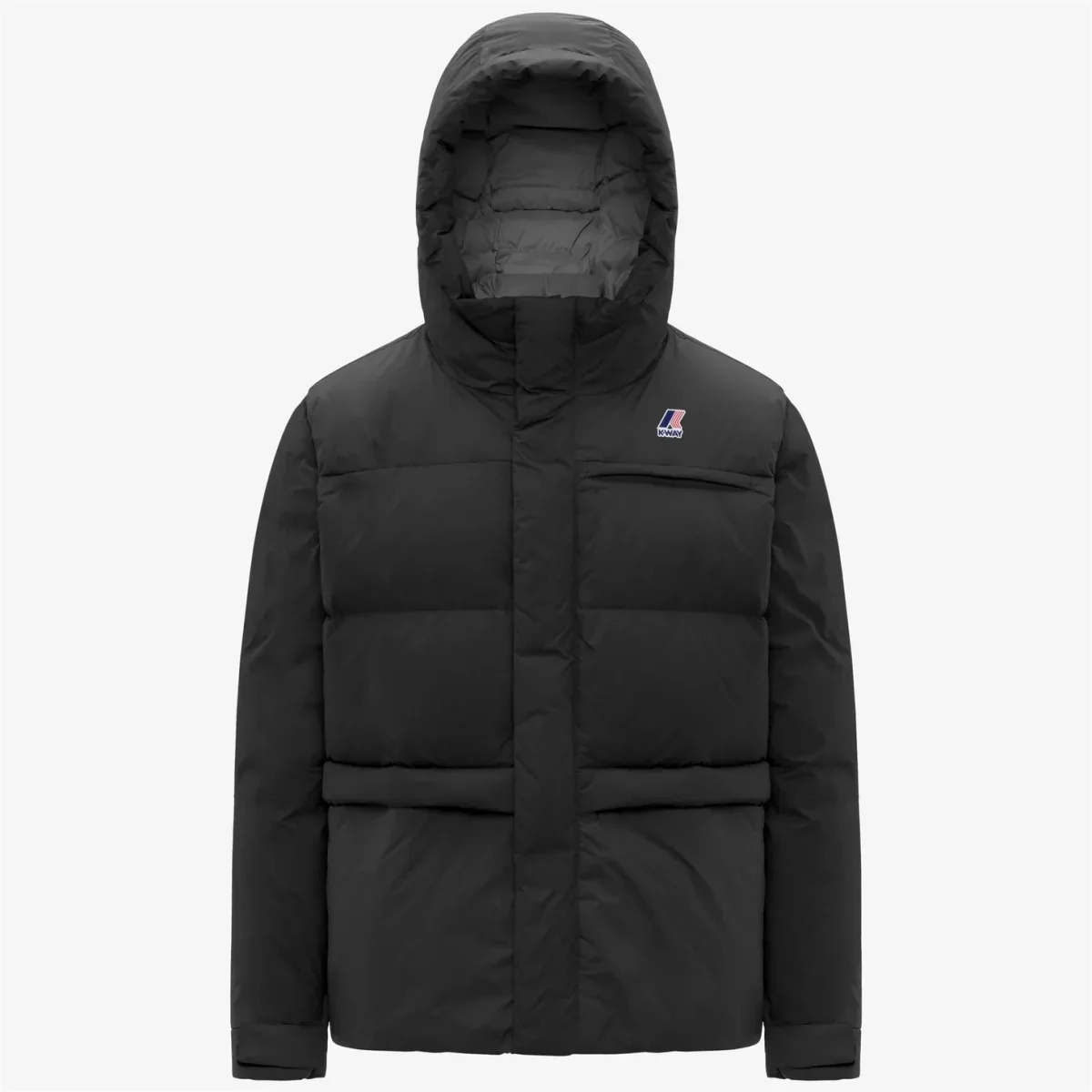 GIUBBINO CON TASCHINO SUL DAVANTI NERO K-WAY - immagine 2