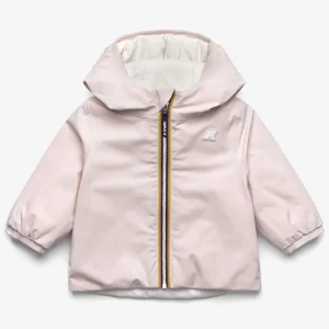 GIUBBINO NEONATA REVERSIBILE ROSA/BIANCO K-WAY