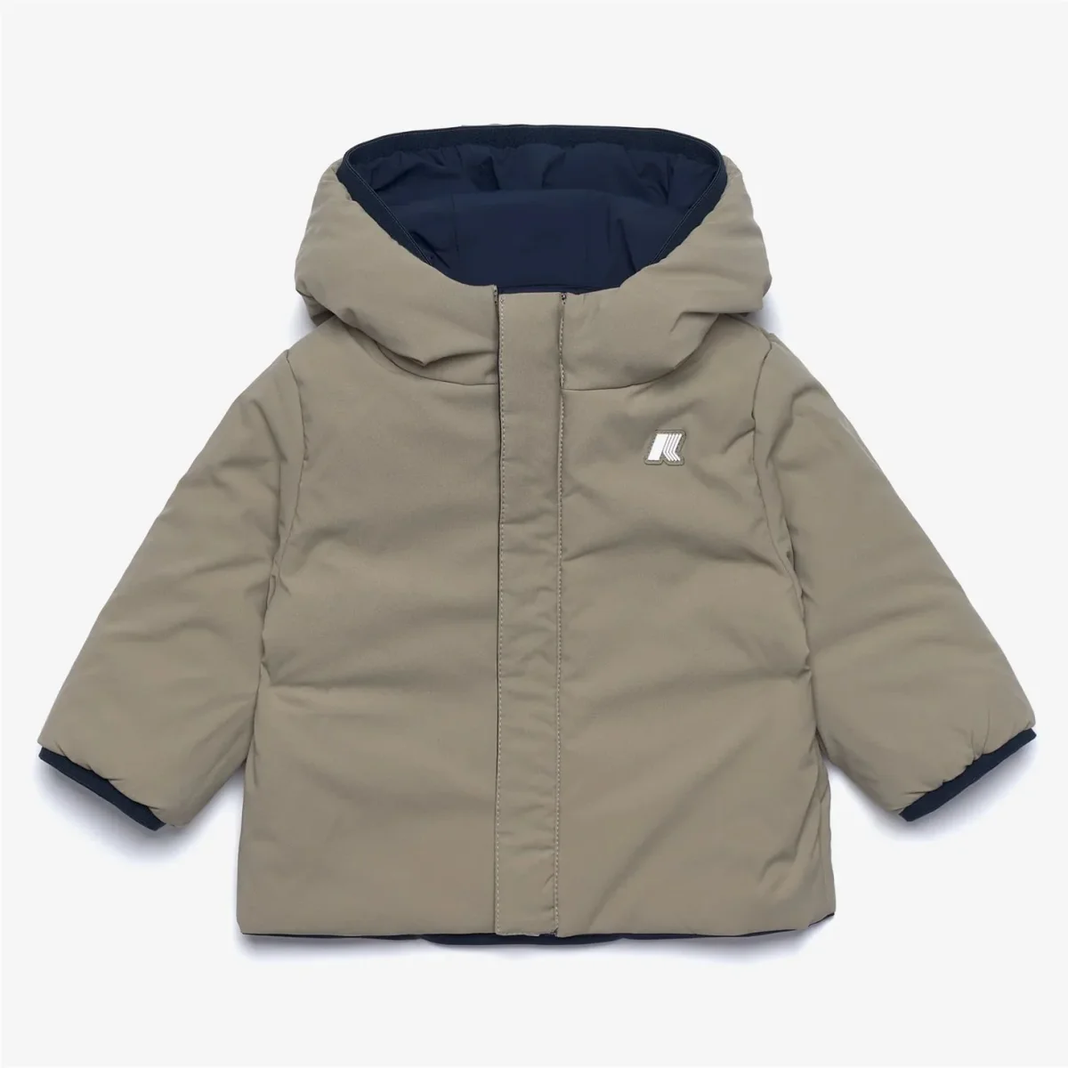 GIUBBINO REVERSIBILE BLU-VERDE OLIVA K-WAY - immagine 4