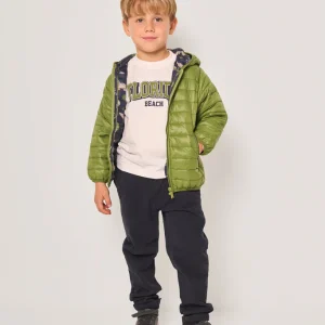 Piumino con cappuccio dinosauri