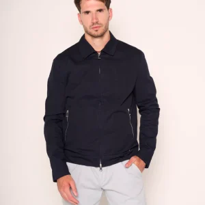 Giubbotto uomo con colletto classico e tasche con zip