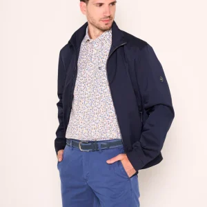 Giacca con zip e dettagli in maglia