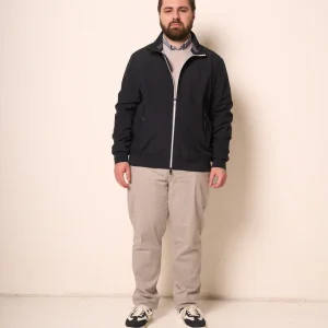 Giubbotto Uomo Blu con Zip a Contrasto