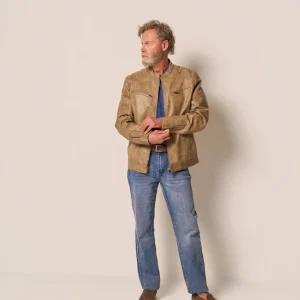 Giubbotto Uomo in Eco-Pelle Cuoio