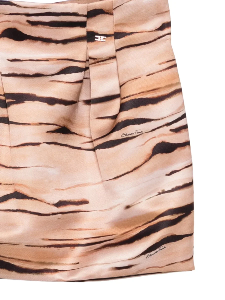 GONNA ANIMALIER PLISSETTATA ELISABETTA FRANCHI - immagine 4