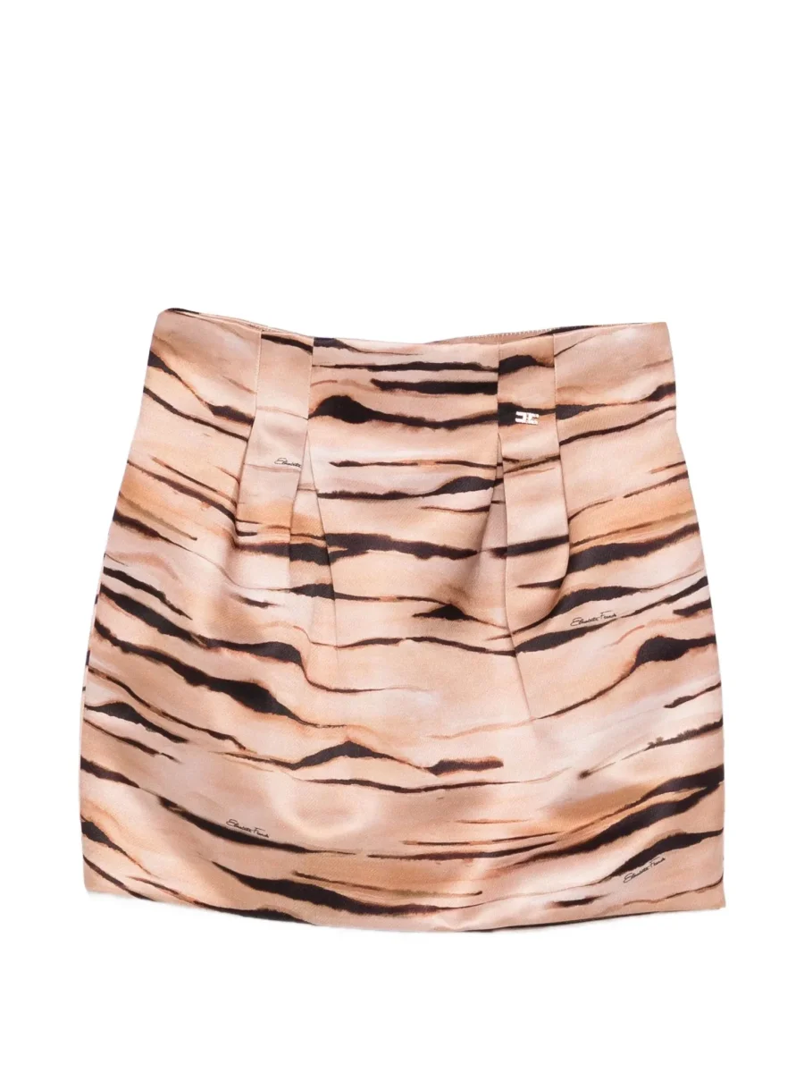 GONNA ANIMALIER PLISSETTATA ELISABETTA FRANCHI - immagine 2