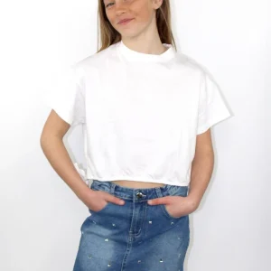 Gonna con strass quadrati