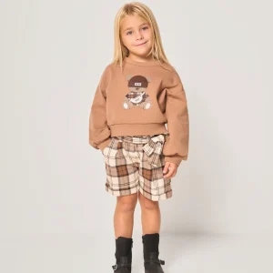 Pantalone corto bambina a quadri