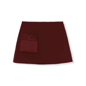 GONNA CON TASCA ROSSO CILIEGIA ELISABETTA FRANCHI