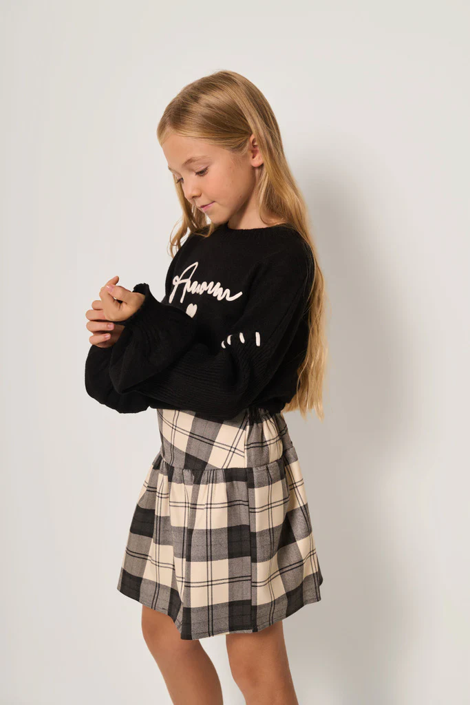 Gonna a quadri da bambina - immagine 3