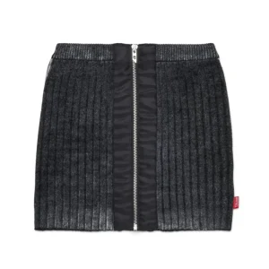 GONNA IN LANA CON ZIP GRIGIO SCURO DIESEL