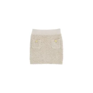GONNA IN TRICOT EFFETTO CINIGLIA BEIGE ELISABETTA FRANCHI