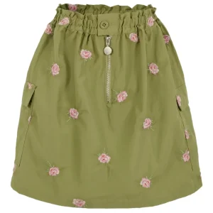 GONNA VERDE CON RICAMO CON ROSE STELLA MCCARTNEY