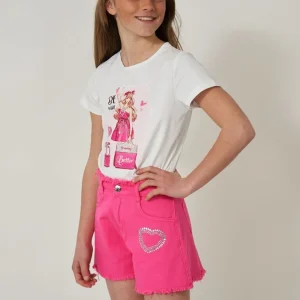 Pantaloncino cuore strass