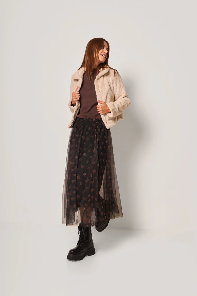 Gonna lunga in tulle a pois - immagine 3