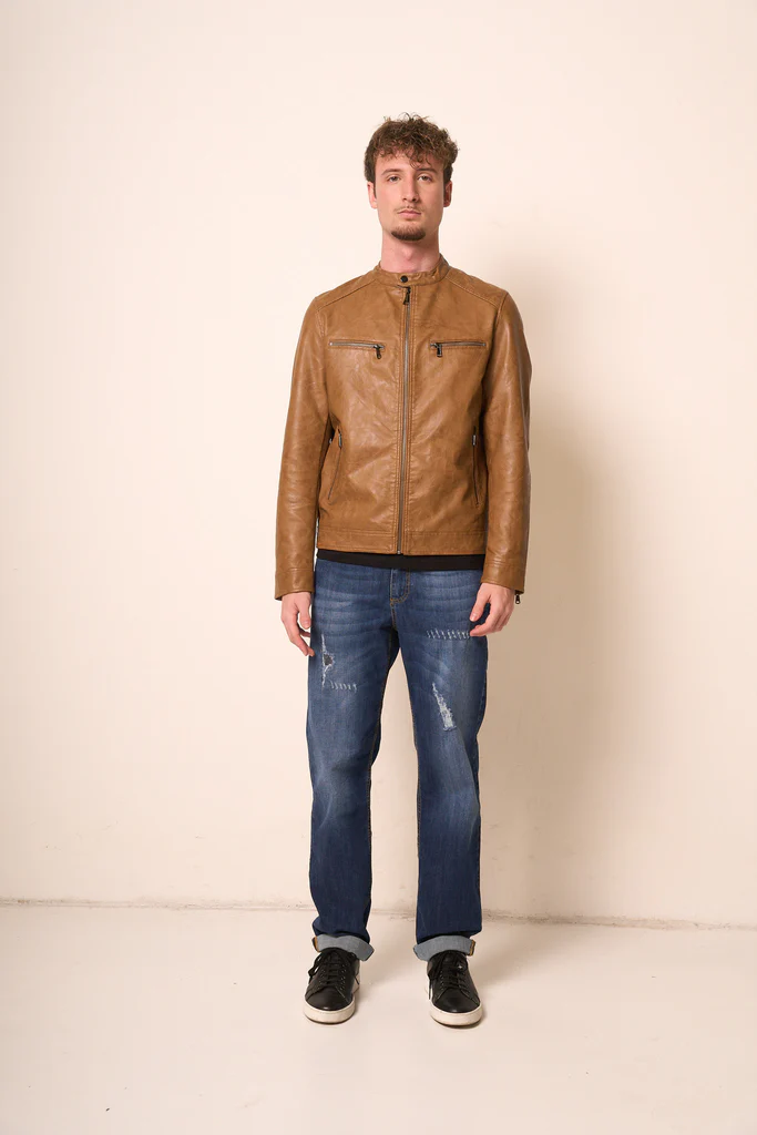 Jeans Uomo Blu Denim Straight Fit - immagine 3