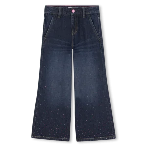 JEANS A ZAMPA CON STRASS ROSA BILLIEBLUSH