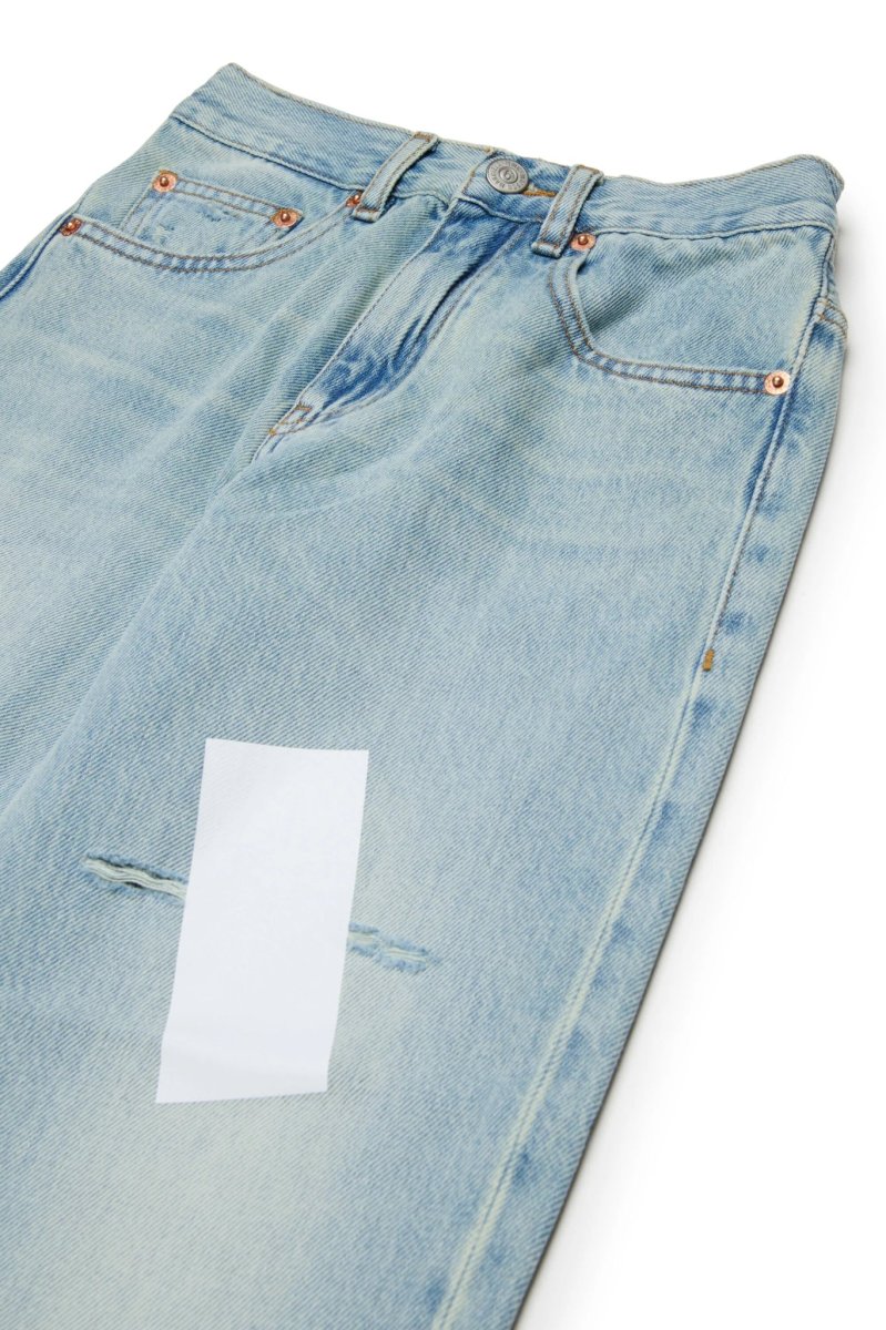 JEANS BLU CHIARO CON EFFETTO TOPPE MAISON MARGIELA - immagine 4