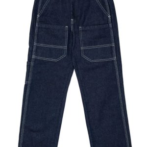 JEANS BLU SCURO CON LOGO SUL RETRO DIESEL