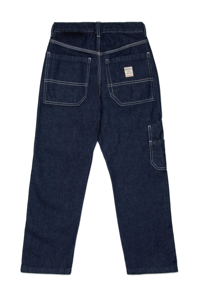JEANS BLU SCURO CON LOGO SUL RETRO DIESEL - immagine 3