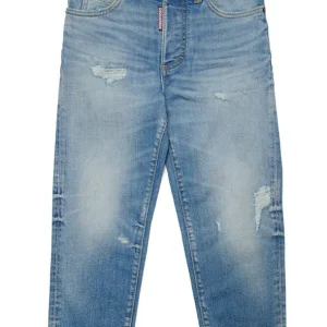 JEANS BOYFRIEND CHIARO CON ROTTURE-BOSTON DSQUARED2