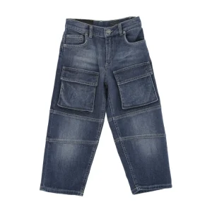 JEANS CARGO IN DENIM BLU DONDUP