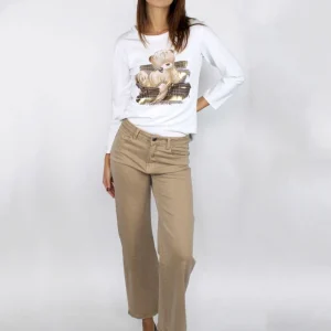 Pantalone denim a zampetta