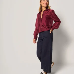 Jeans a zampa con strass