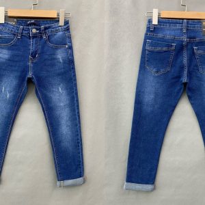 jeans bambino con risvolto