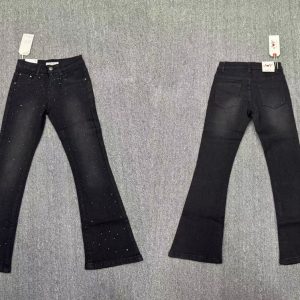 Jeans bambina con strass