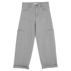 JEANS GRIGIO CHIARO CON TASCONI E LOGO SUL RETRO PINKO