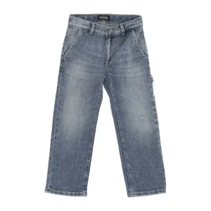 JEANS IN DENIM CON MINITASCHINO SULLA GAMBA DONDUP