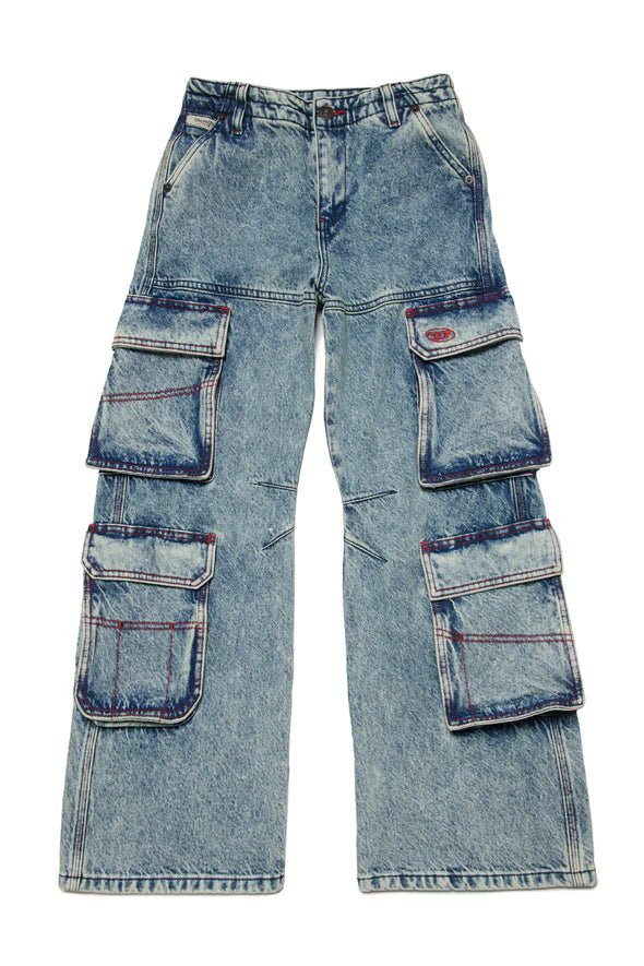 JEANS MARMORIZZATO CARGO DIESEL - immagine 2