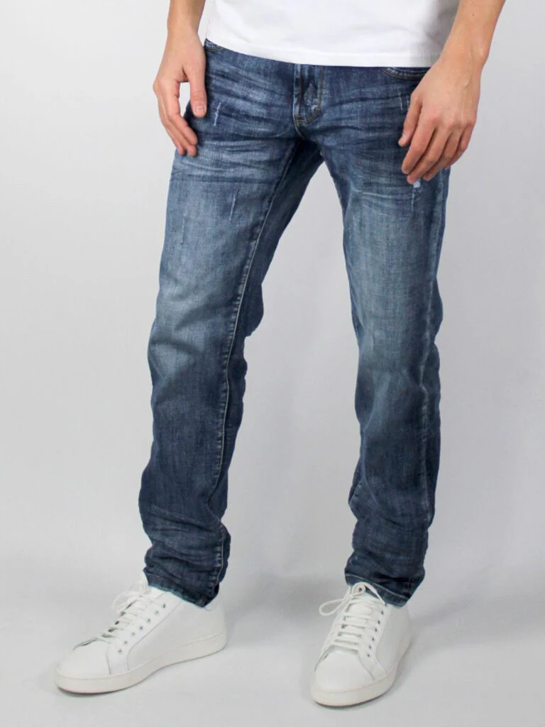 Jeans slavato con graffi - immagine 3