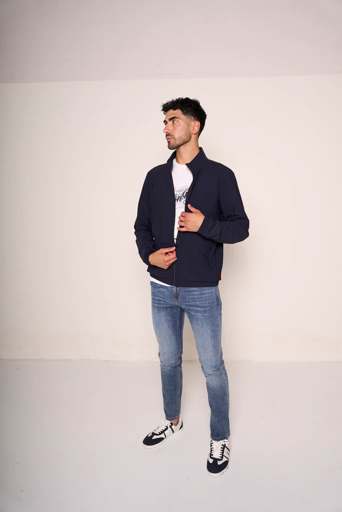 Jeans slim fit in denim elasticizzato con dettagli a contrasto - immagine 2