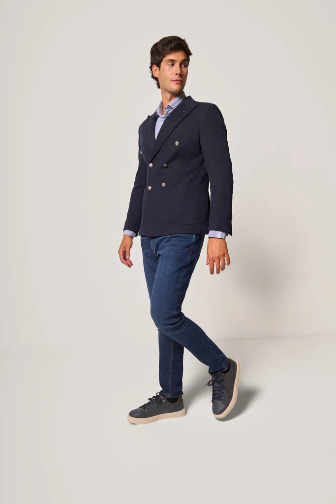 Jeans slim fit blu uomo