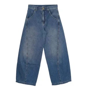 JEANS WIDE-LEG CON LOGO IN RILIEVO SUL RETRO ELISABETTA FRANCHI