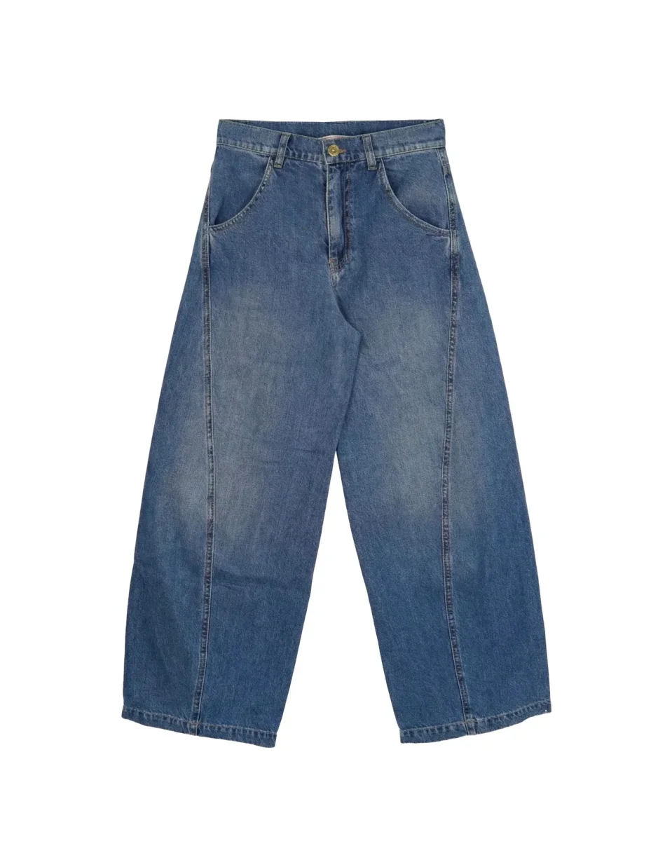 JEANS WIDE-LEG CON LOGO IN RILIEVO SUL RETRO ELISABETTA FRANCHI - immagine 2