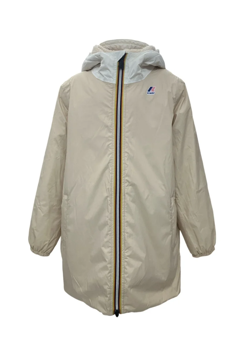 GIUBBINO BEIGE/BIANCO ORSETTO K-WAY