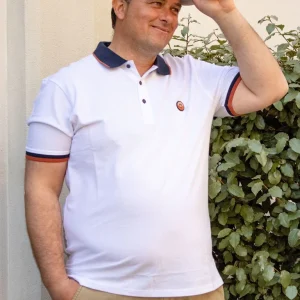 Polo con colletto a contrasto