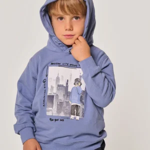 Felpa con cappuccio e stampa bambino