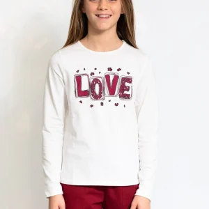 T-shirt scritta love