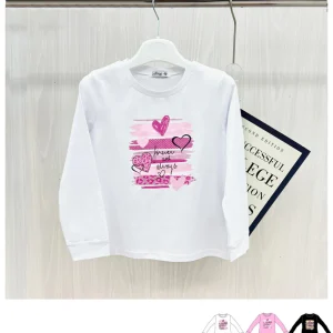 Maglia a maniche lunghe da bambina con stampe