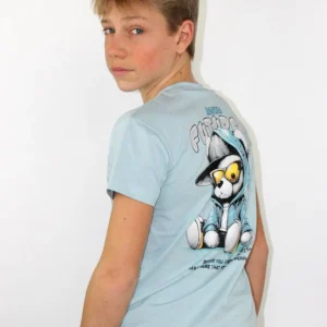 T-shirt con stampa dietro