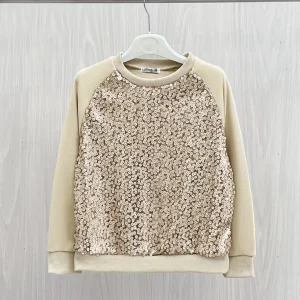 Felpa bambina con paillettes