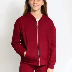 Felpa zippata con cappucio