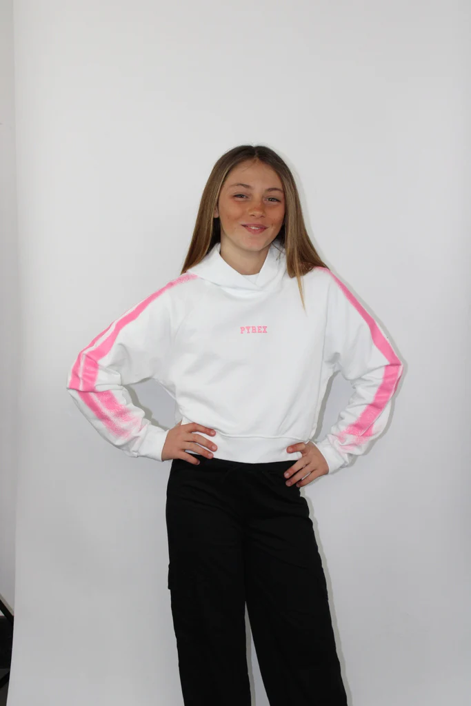 Felpa da bambina PIREX con fasce laterali - immagine 2